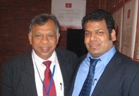 Sethuruban with UNP politician Jeyalath Jeyawardana